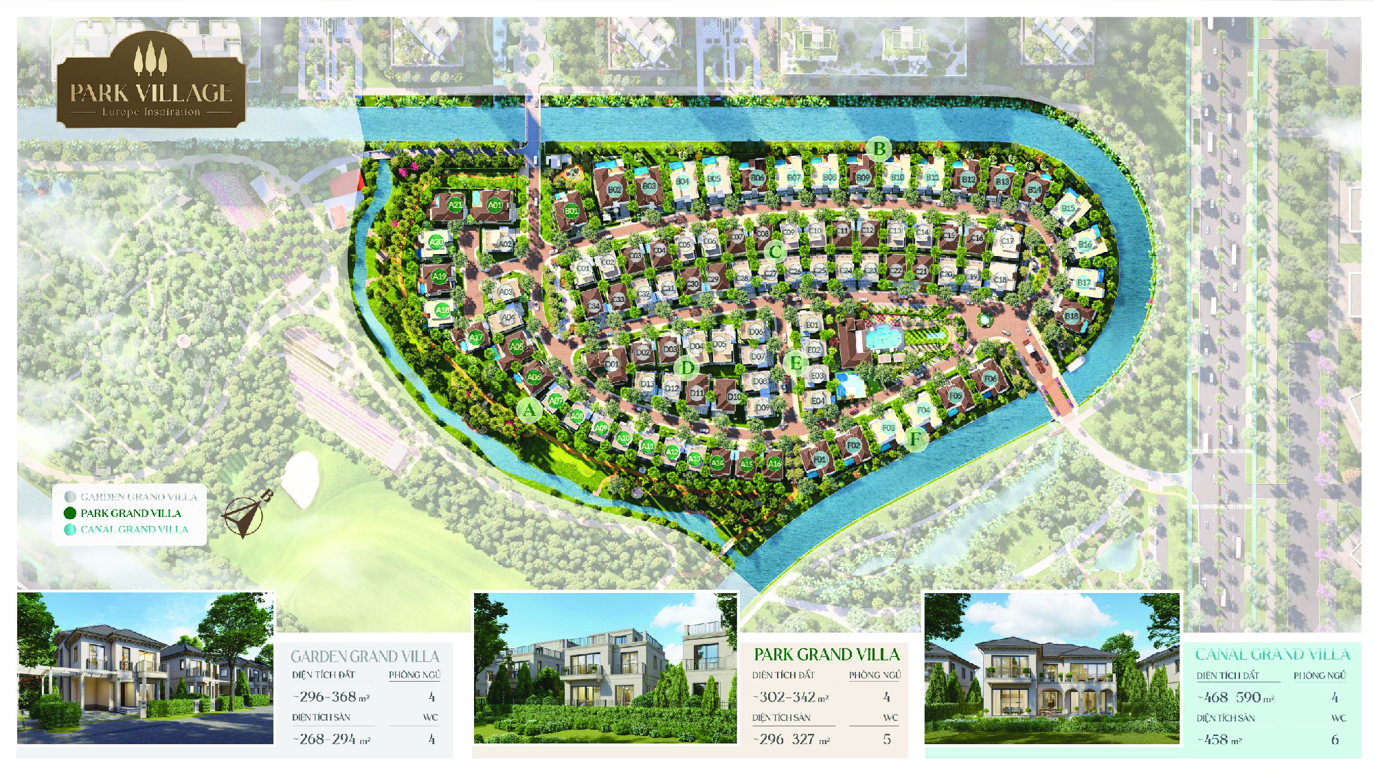 mặt bằng park village Waterpoint Bến Lức